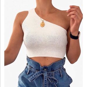 One Shoulder Crop Top